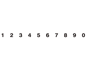 日照国标阿拉伯数字字样